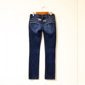 Robin's Jeans MARILYN Dark Wash Low Rise Silver Angel Wing Jeans